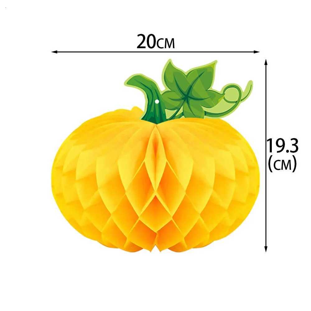 3Pcs/set Pumpkin Chestnut 3D Honeycomb Pendant Thanksgiving Halloween Party Decoration Honeycomb Pendant Autumn Harvest FestivalXJ250804