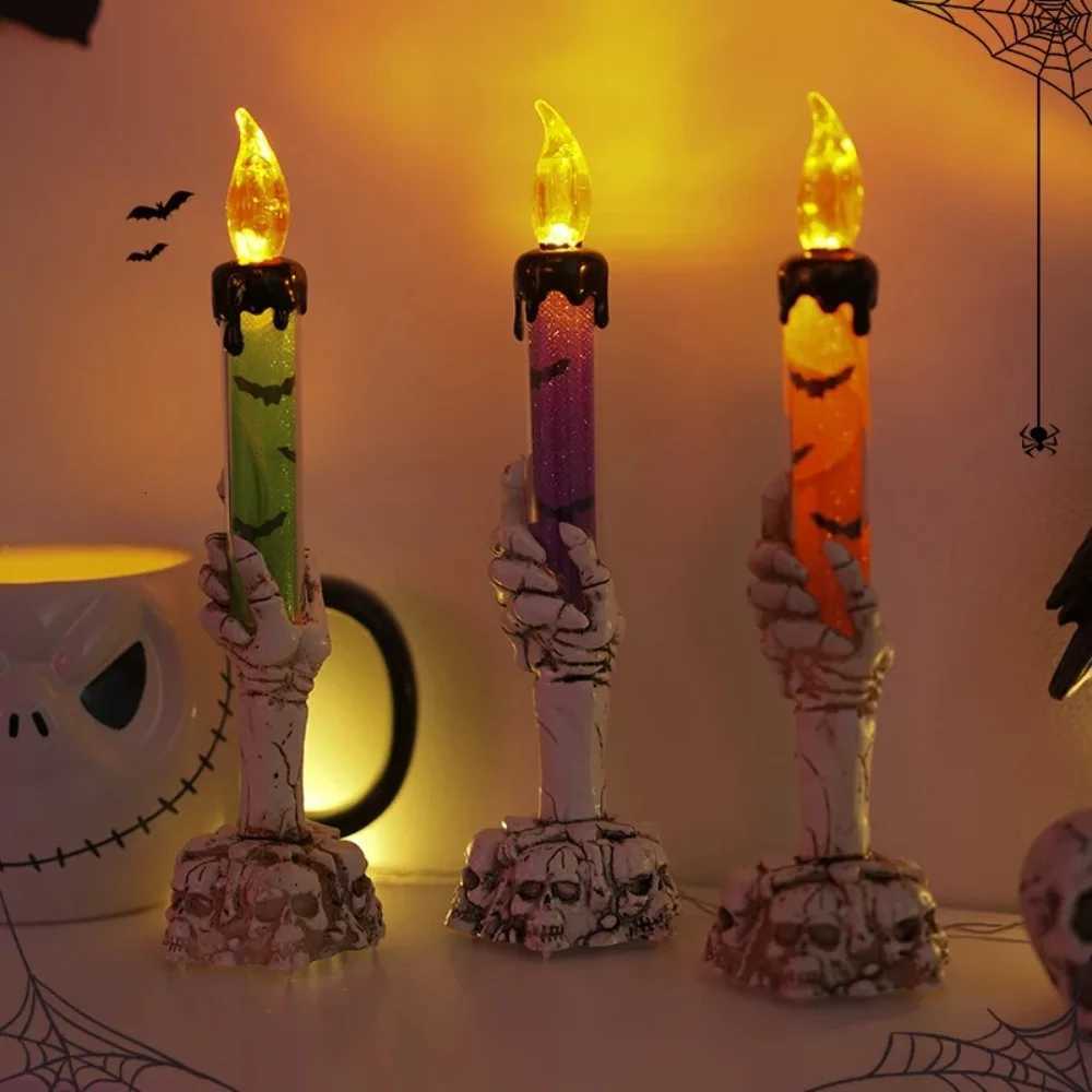 Bright Candles Cosplay Decoration Table Lamps Skull Hand Lamps for Summer Party Gifts Camping and Haunted House Decorations XJ250804