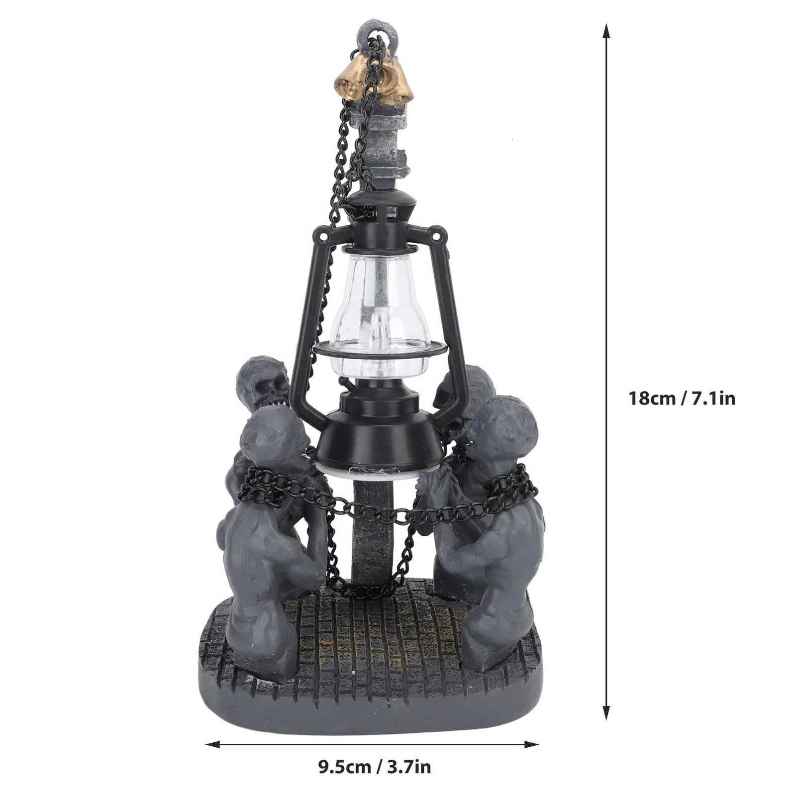 Four Skulls LED Lights Ornament Halloween Resin Decoration Compact Exquisite Skull Lamp Statue for Desktop XJ250804