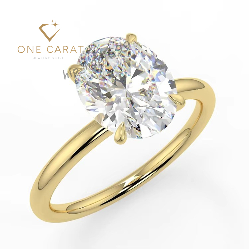 1 CT IGI Certified Oval Cut Lab Grown Diamond Ring Popular Engagement Solitaire with 14K Gold Certified Diamond Rings