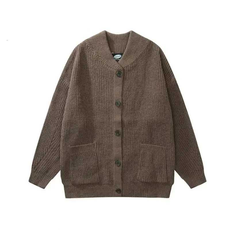 Knitted Sweaters for Men Round Collar Man Clothes Jacket Solid Color Coat Crewneck Plain Green Cardigan High Quality Replica X S XJ250805