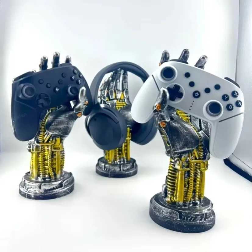 Desktop Mechanical Arm Gaming Controller Storage Holder Headphone Stand For SONY PS5 PS4 Gamepad Bracket AirPods Max Men Gifts Z250805