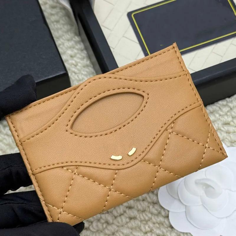 Womens Luxury Cardholder Designer Short Square Business Card Daily Outfit Unisex Card Holders Casual Solid Color Clutch Cardholders
