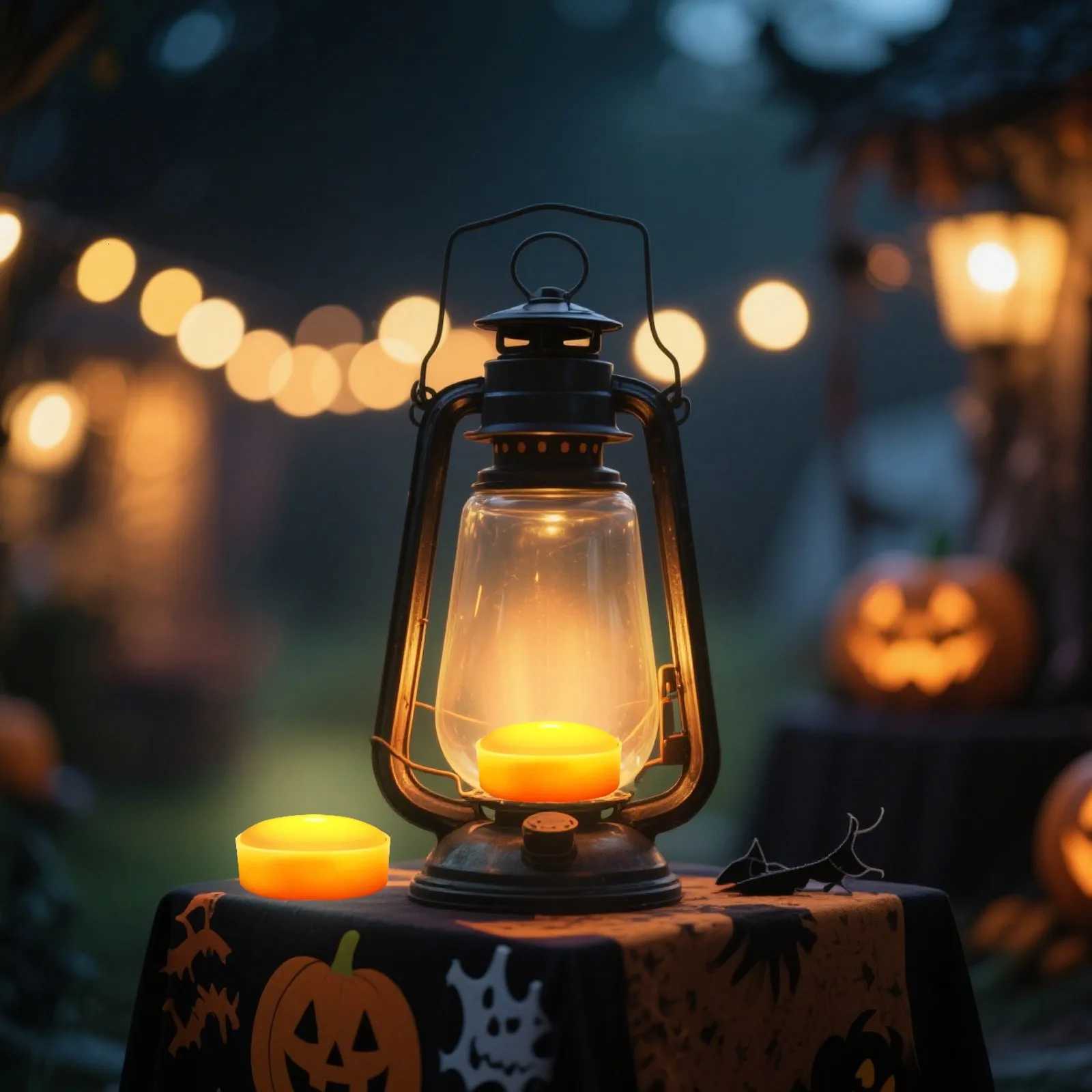 2 - Remote-Controlled LED Jack-O-Lantern Lights - Battery-Powered Pumpkin Decor with Timer for Indoor/Outdoor Halloween Atmosphere XJ250804