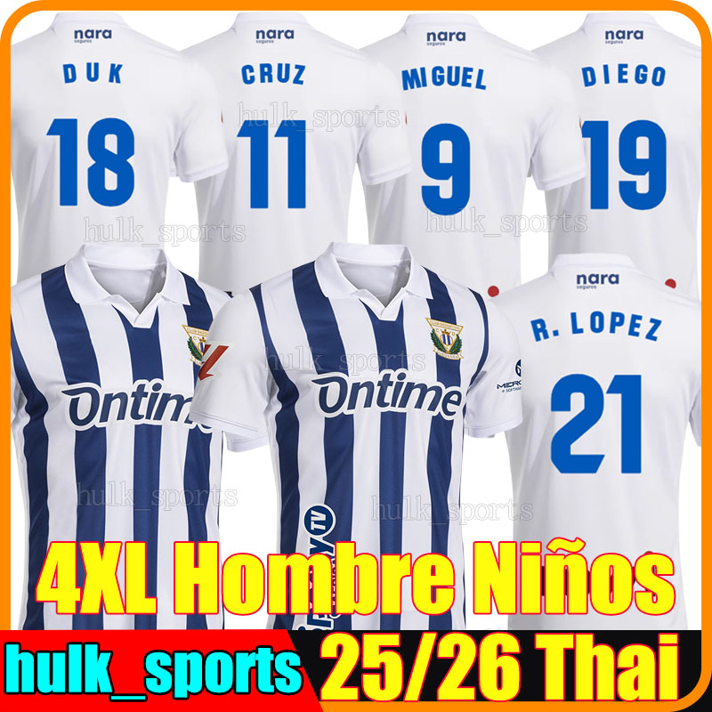 4XL 25/26 Leganes Soccer Jerseys CRUZ MIGUEL DIEGO DUK YAN DIOMANDE R.LOPEZ CISSE JAVI HDEZ FRANQUESA JUAN SORIANO Football shirts sets