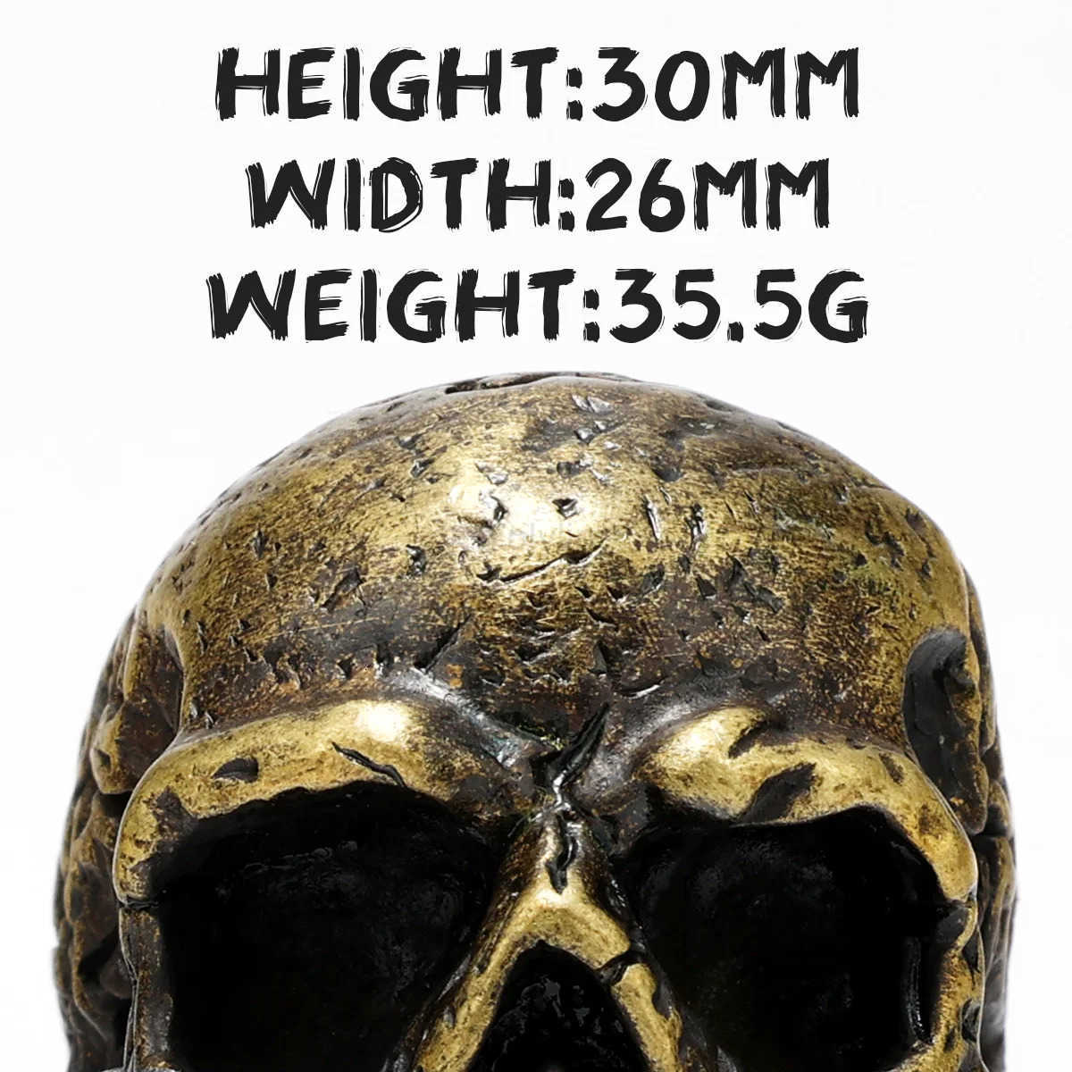 Copper Skull Men Rings Brass Women Jewelry Punk Gothic Rock Vintage Fashion Decoration AccESSories Halloween Gift M250805