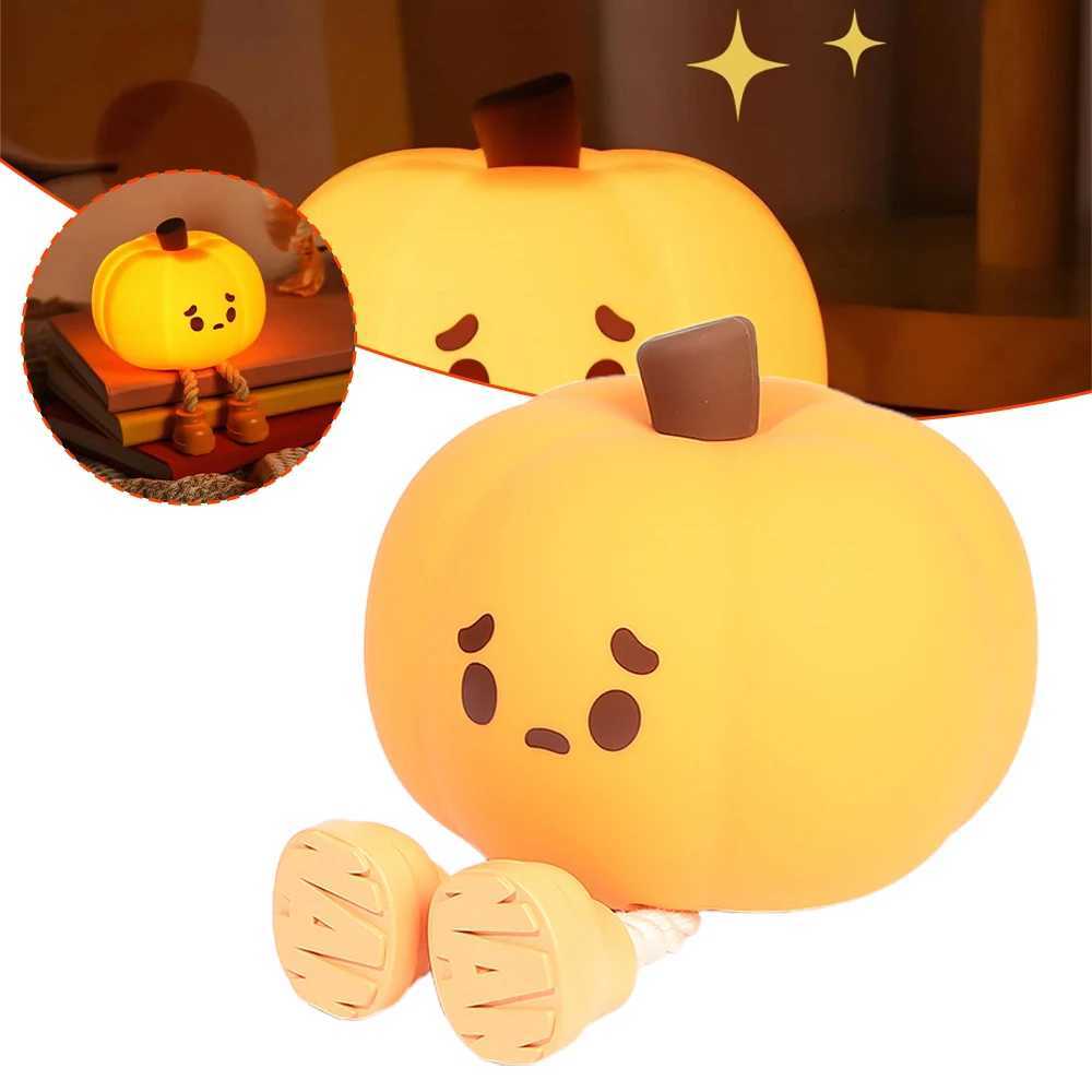 Night Light Cute Lamp Pumpkin Touch Sensor Lamp Christmas Night Lamp Silicone LED Rechargeable Lamp XJ250804