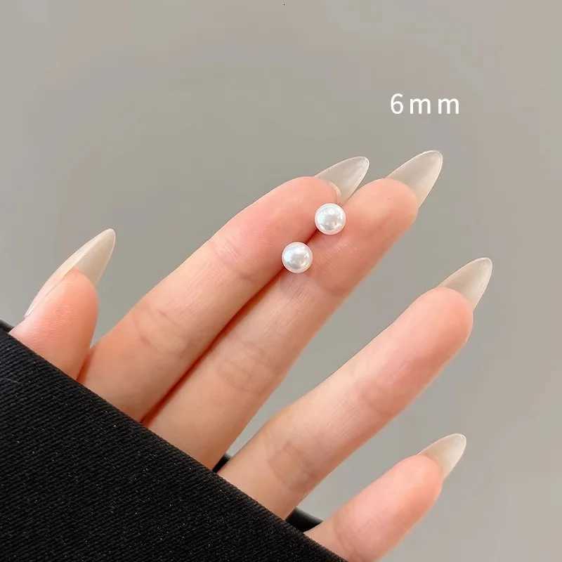 Classic Imitation Pearl Stud Earrings For Women Simple Elegant Pearl Earring Fashion Office Party Jewelry Accessories Gifts Y250804