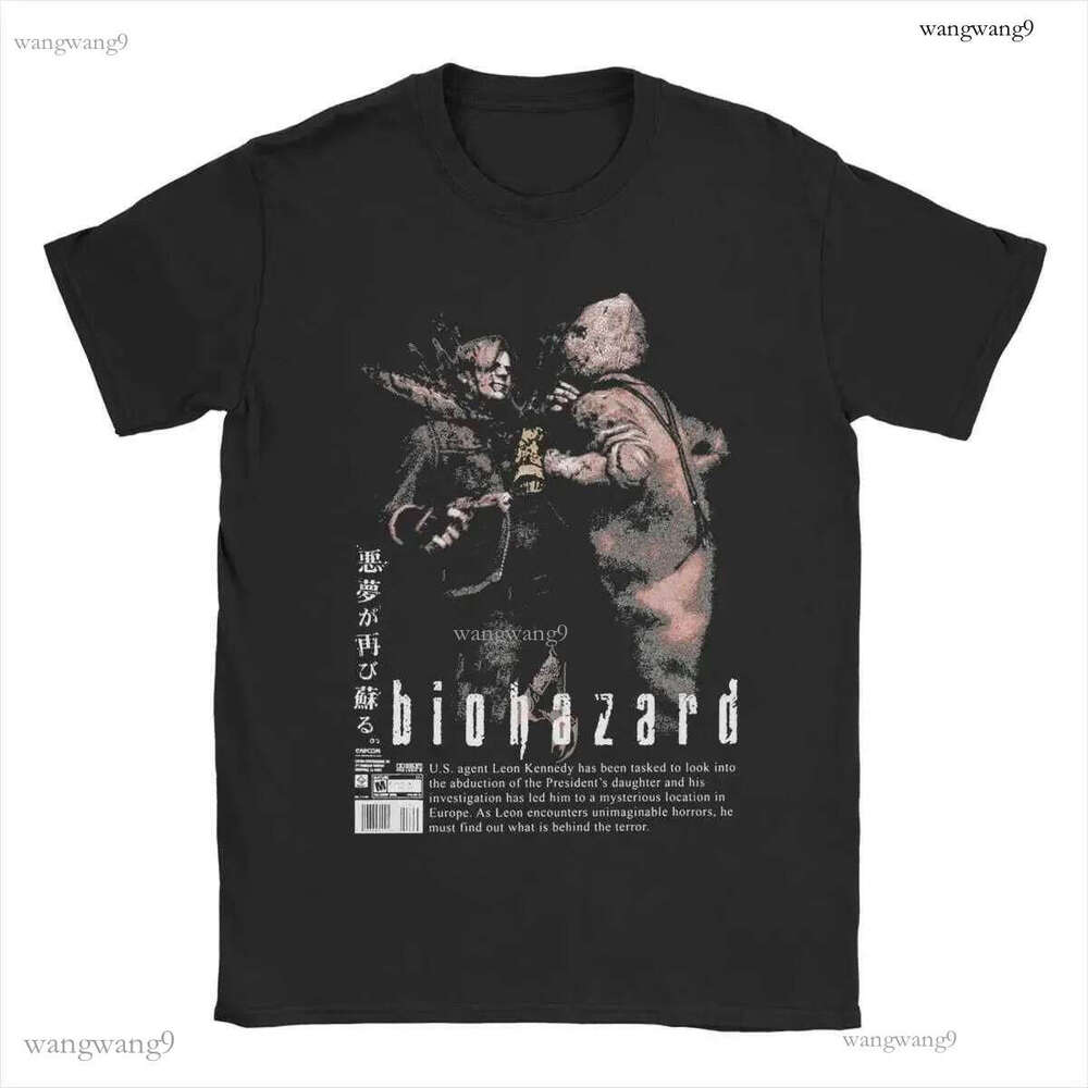 Cool Residents Evils The Chainsaw T-Shirts for Men Round Neck Pure Cotton T Shirt Short Sleeve Tee Shirt Summer Clothes X250403