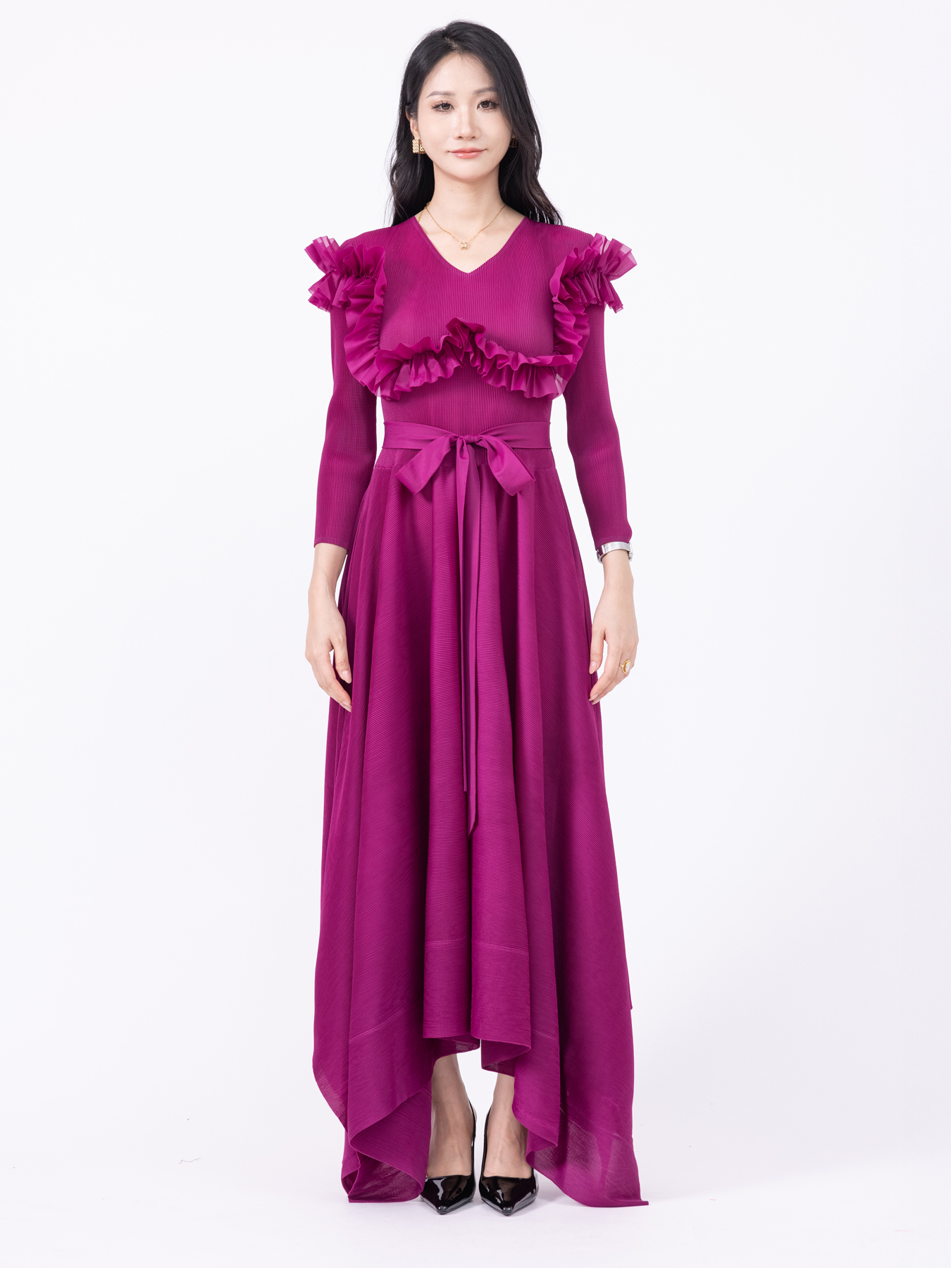 Women's Dresses Basic Twin Tone Fabric Casual Dresses for Everyday Style ZR007