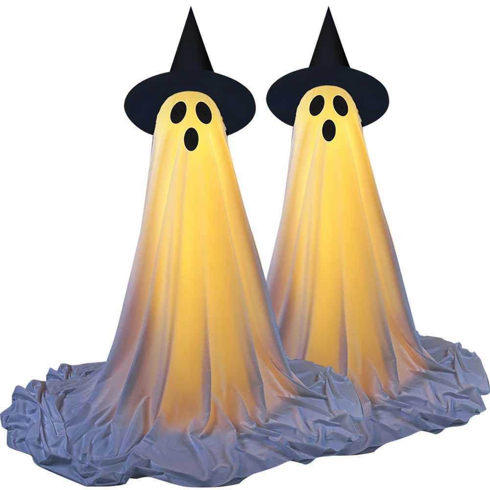 1/2 Pack Halloween Ghost Lights Spooky Ghost Decor with Remote Control String Lights Light Up Ghost Lighted Spooky Ghost Decor XJ250804