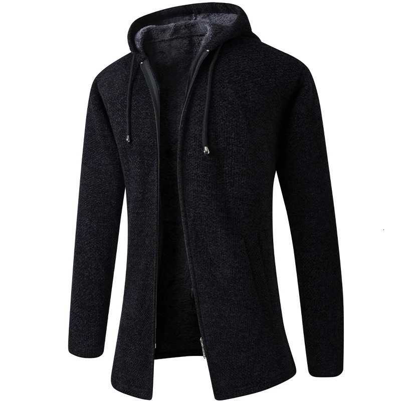 Plus Cashmere Cardigan Coat Sweater Male Korean Version Of The Trend In Autumn And Winter Long Sweater Trench Coat XJ250805
