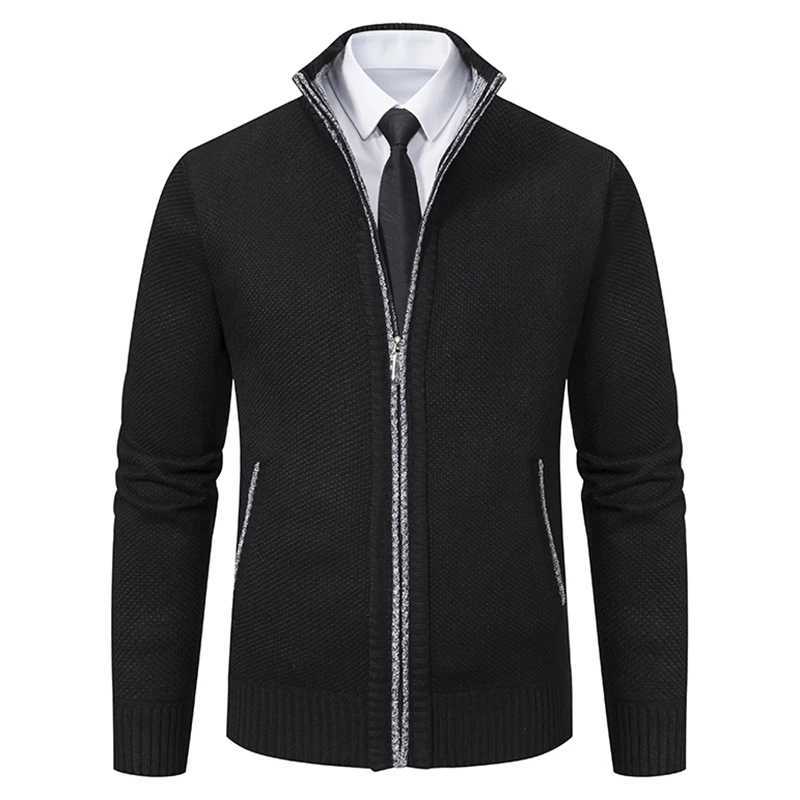 Vintage Knitted Cardigan Jacket Men Winter Casual Sweaters Long Sleeve Turn-down Collar Sweater Coats Autumn Fashion OuterwearXJ250805