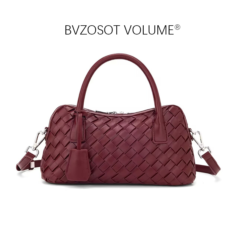 BVZOSOT VOLUME new Ladies' stylish versatile commuting shoulder and crossbody bowling bag with a sense of hand - knitted