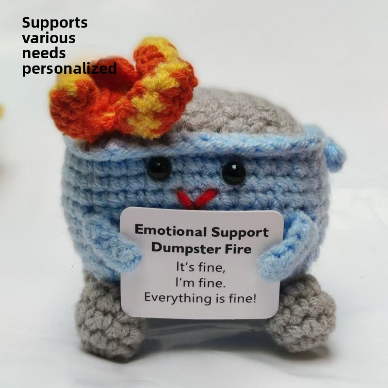 Hot Selling Support Emotional Trash Can Knitted Doll