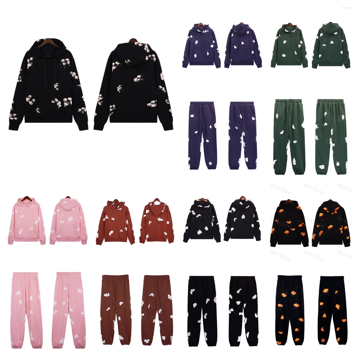 Designer hoodies Mens and womens puff flower hoodie rip cotton ring sweatshirts both men and women can super Dalian hoodies design hoodies Hip Hop hoodie sweatshirts