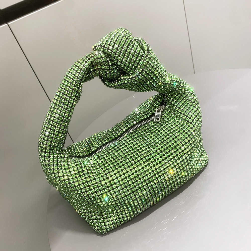 Crossbody bag designer bags 2025 Women's Bag Water Diamond Dinner Bag Big Diamond Knot Handle Bag Fashion Full Diamond Underarm Bag Women's 