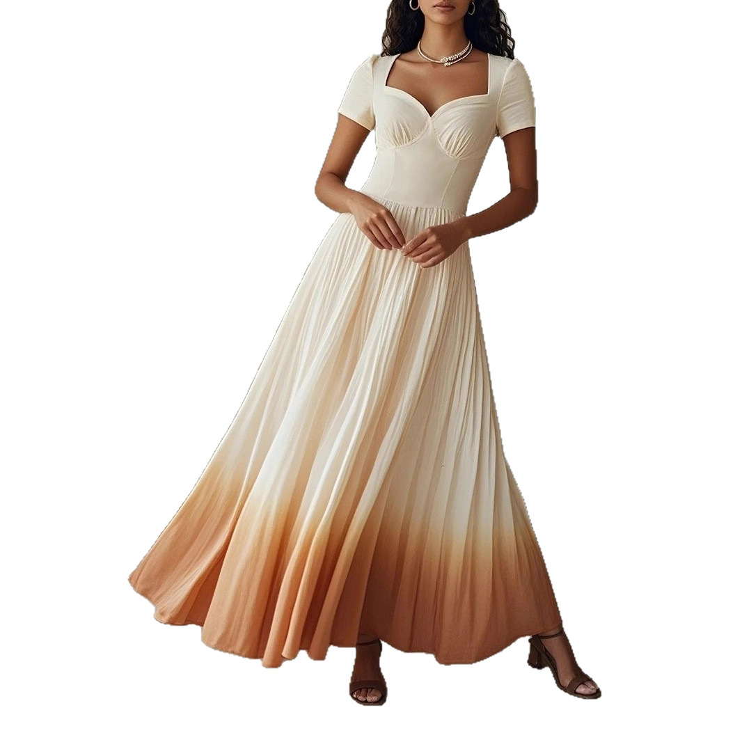 2025 New Internet Celebrity Elegant Dress European and American Pleated Dress trend New Designer Dress