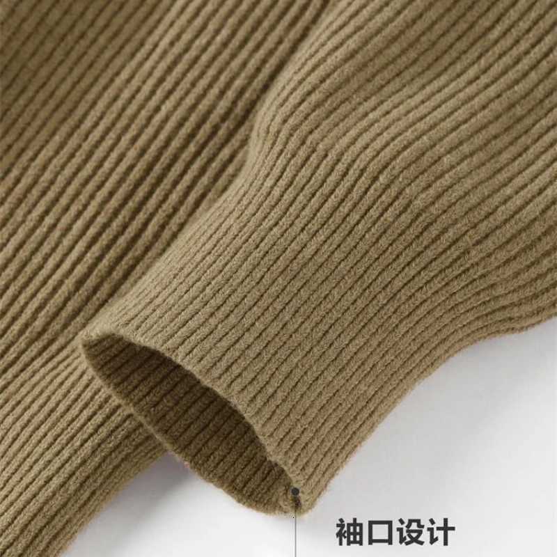 Mens Knitted Cardigan Warm Double Zipper Pit Stripe Slim Fit Sweater Casual Versatile Trend Baseball Collar Sweater Coat XJ250805