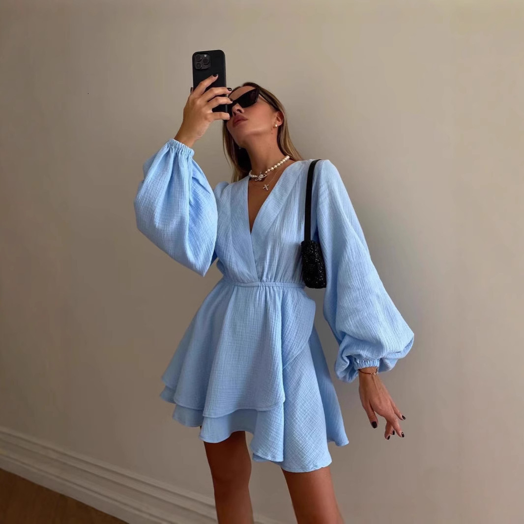 Summer 2025 Cross border Women's S fashion Fashion Design Dress with Waist and Solid Color Skirt for Women's New Designer Dress