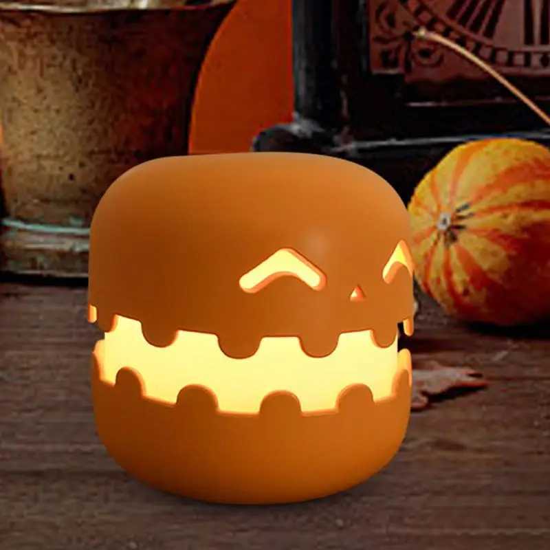 Convenient Foldable Pumpkin Light Spooky Light Up Pumpkins Decoration Warm Adjustable LED Lantern Halloween XJ250804