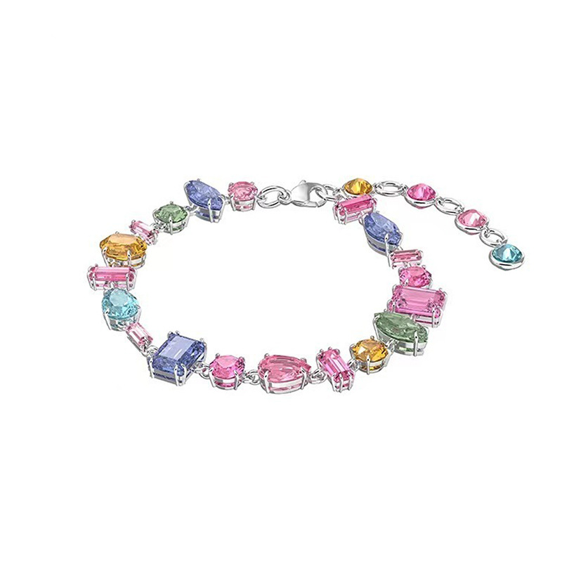Panffy Valentine's Day Candy Ambilight Bracelet Female Crystal Contrast Dopamine Unique Design