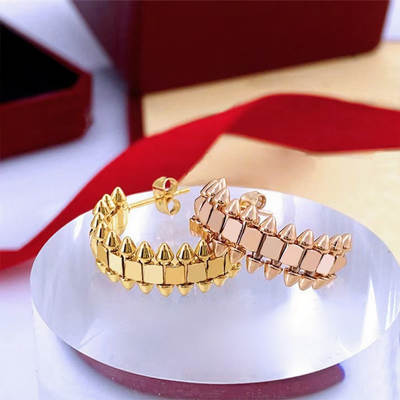 Brand Love Willow Nail Earrings Luxury Bullet Head 18k Gold Earrings Stainless Steel Designer Earrings for Women