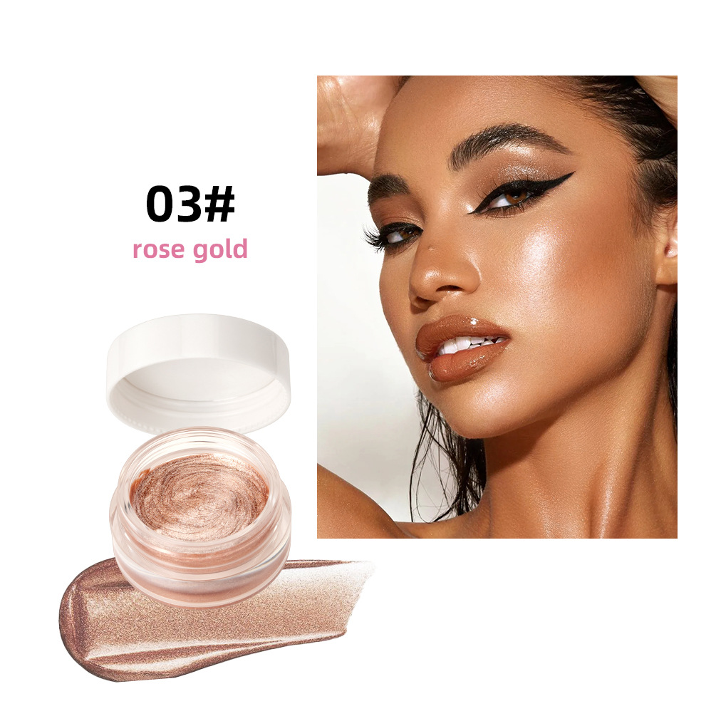 QIBEST Shimmer Glitter Highlighter Cream Eye Shadow Silkworm Gold Face Contour Bronzer Brighten Body Highlight Iluminador Makeup X250820