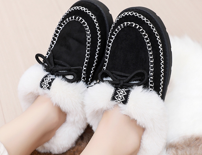 Free Shipping 2025 New Design Plus Size Women's Plush Snow Boots Winter Best Sellers Warm Cozy Round Toe Platform Cotton Shoes