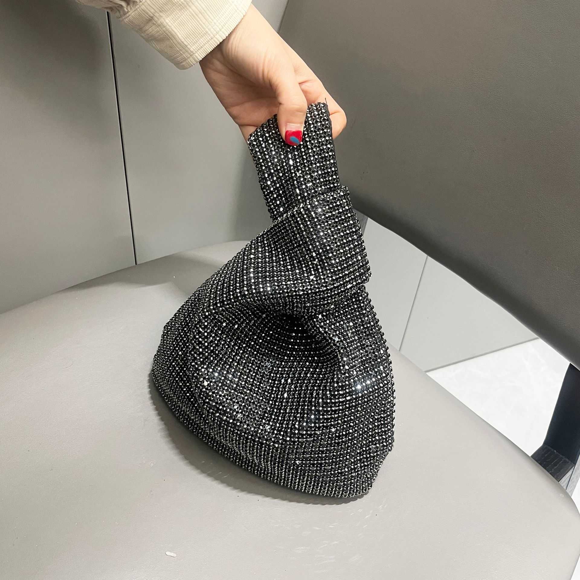 designer bag Women's Handbag Shiny Rhinestone Handmade Clutch Evening Bag Small Handbag