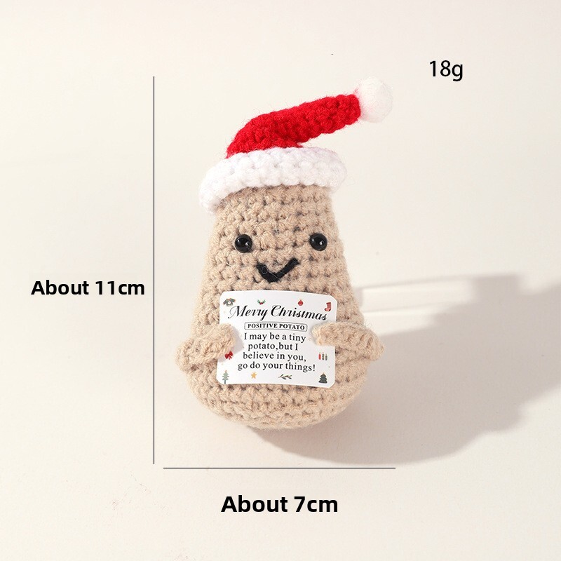 2025 New Hot-Selling Positive Cucumber Decoration Santa Series Crochet Doll