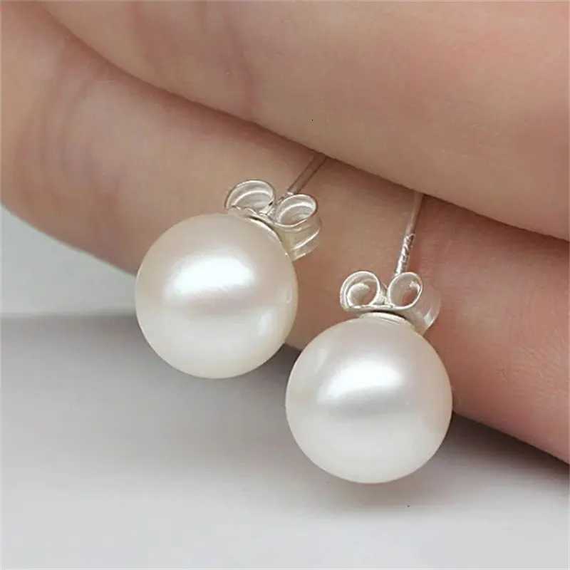 Somilia- Wholesale 4-12mm Silver High Quality Pearl Earrings 925 Sterling Silver Stud Earrings for Women Popular Jewelry Gifts Y250804