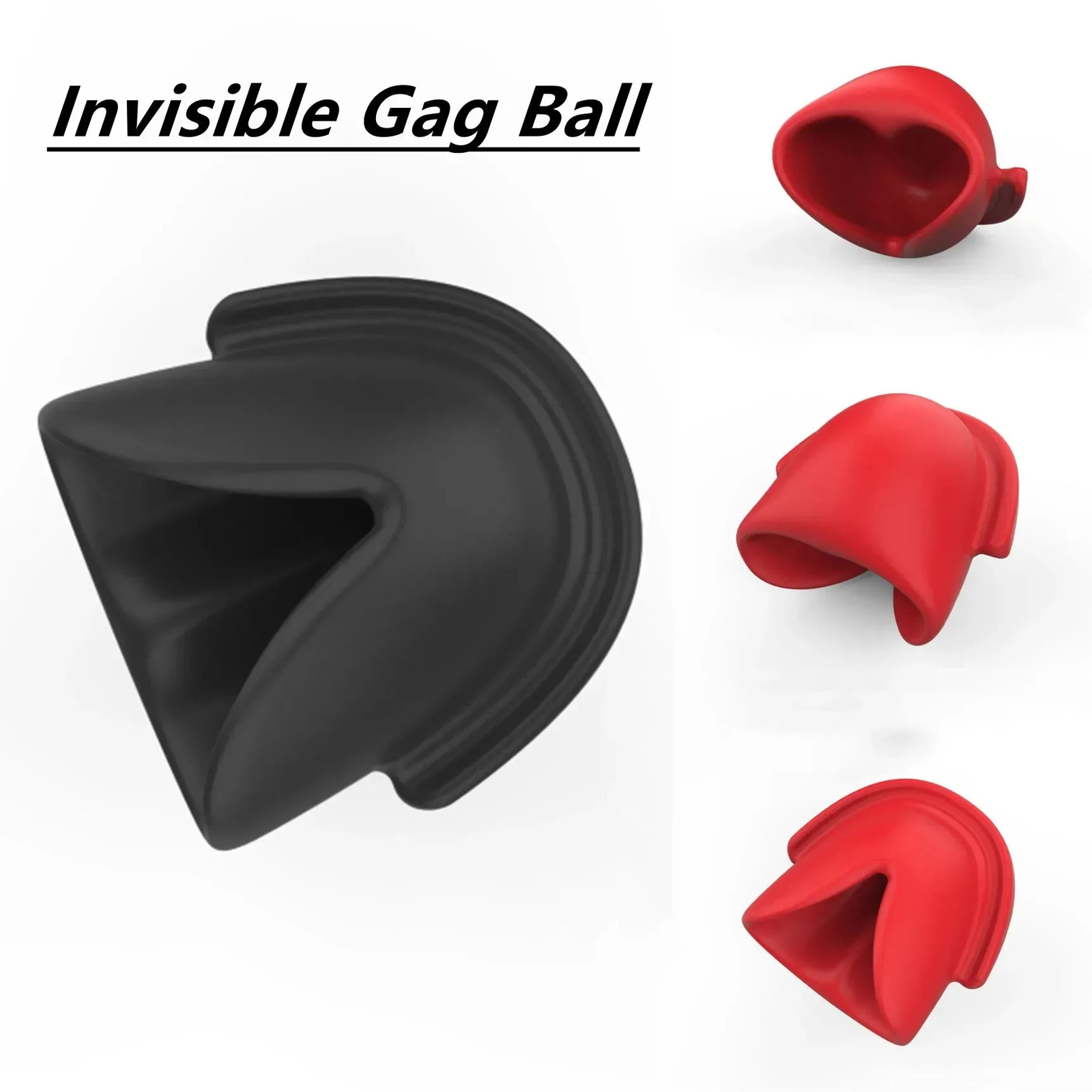 Red Fixed Tongue Gag Ball Invisible Silicone Sm Bondage Erotic Game Props for Couples Adult Products 18 250805