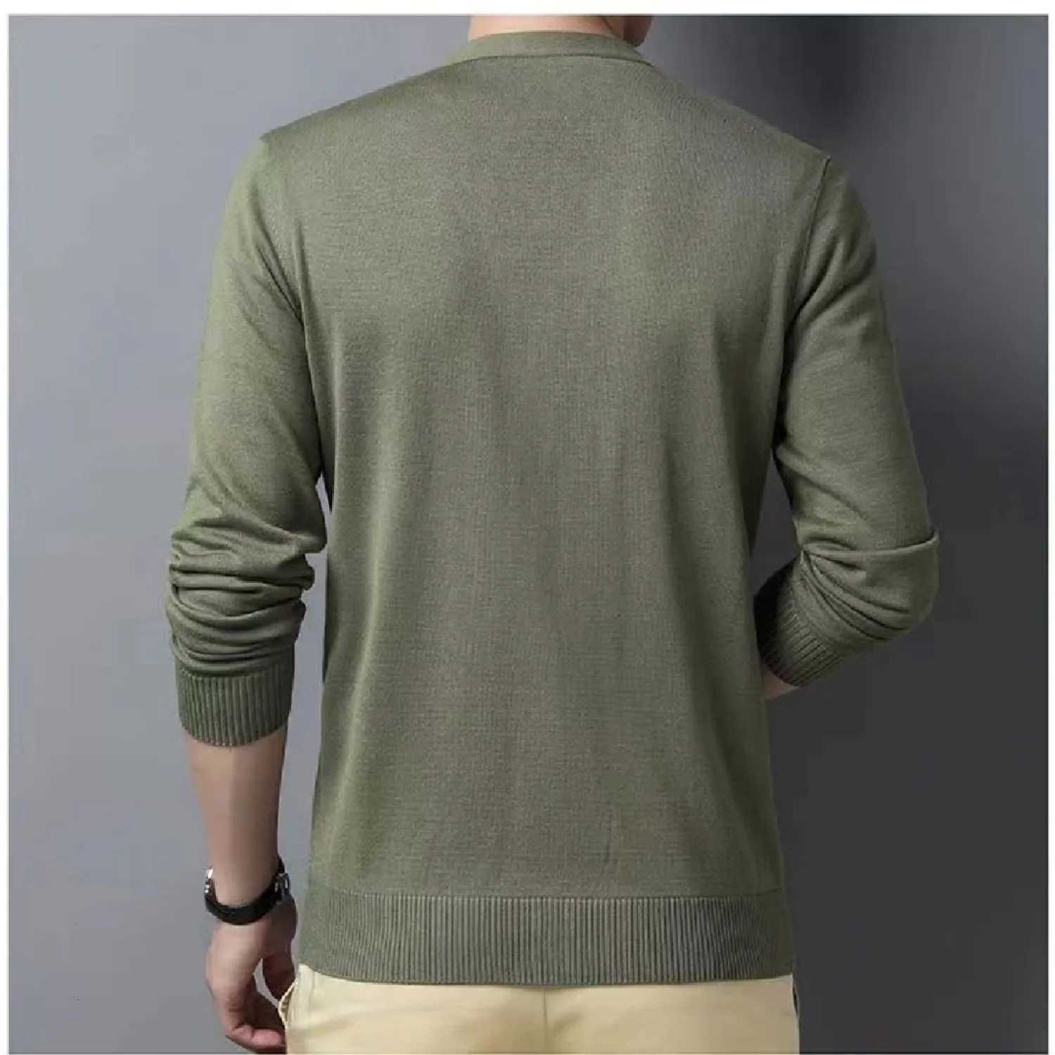 Plus Size Mens V-Neck Casual Button Sweater Cardigan for Autumn/Winter XJ250805