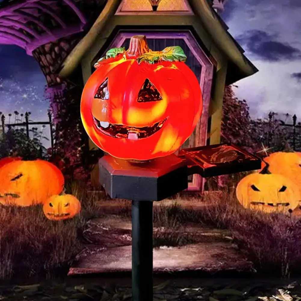 Waterproof Halloween Outdoor Decor Autumn Patio Display Lights Halloween Solar Pumpkin Skull Pathway Lights for Outdoor Yard XJ250804