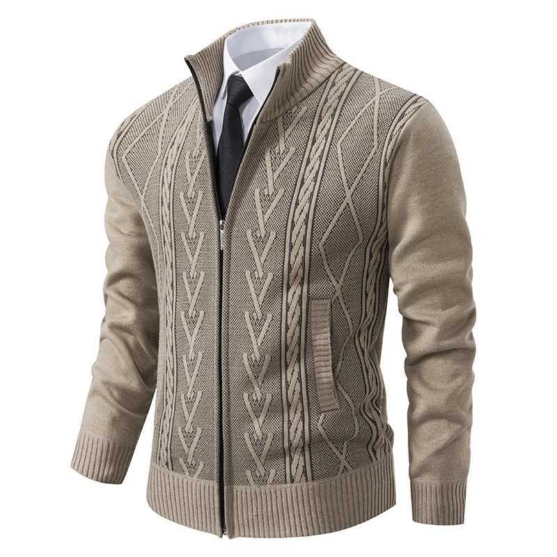 Mens Knit Cardigan Christmas Fleece Sweater Coat Fashion Casual Jacket High Quality Male Wool Cashmere Clothing XJ250805