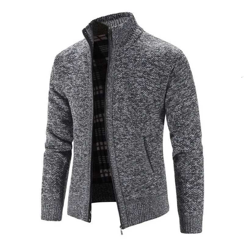 New Arrival Knitted Sweater Men Spring Autumn Casual Fleece Cardigan Men Sweaters Coats Solid Color Plus Size 3XL 5 Colors XJ250805