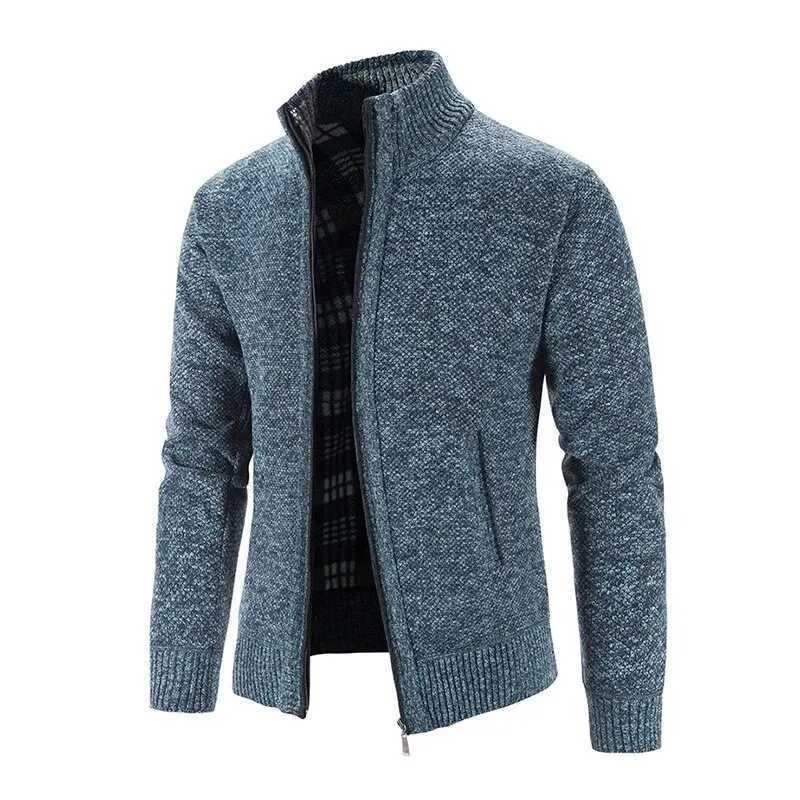 New Arrival Knitted Sweater Men Spring Autumn Casual Fleece Cardigan Men Sweaters Coats Solid Color Plus Size 3XL 5 Colors XJ250805