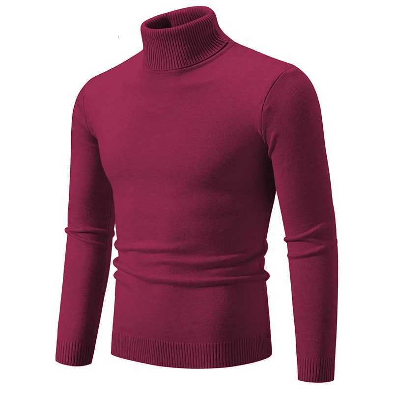 New Winter Turtleneck Thick Mens Sweaters Casual Turtle Neck Solid Color Quality Warm Slim Turtleneck Sweaters Pullover Men XJ250805