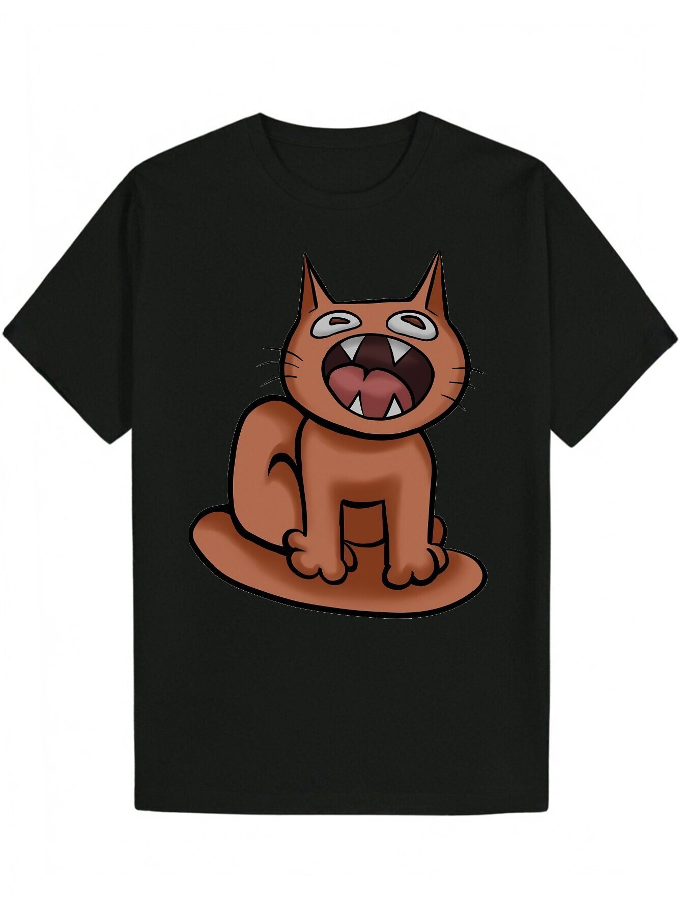 Funny Short Sleeve Graphic Fashion Print Summer Black T-Shirt Series Essential Y2K Anime Inappropriate Horror Dark Humor Band Theme Men's Gift 8a