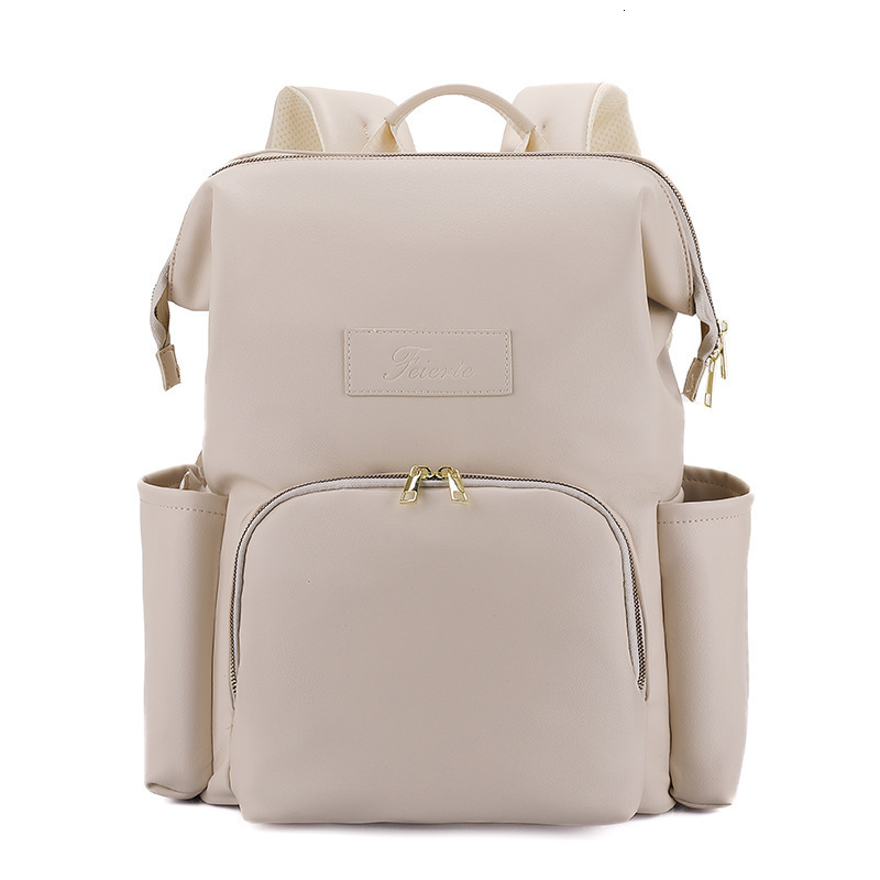 Baby Diaper Bag Backpack Solid PU Leather Mummy Maternity Bag Large Capacity Travel Back Pack Stroller Bags with Changing Pad 241126