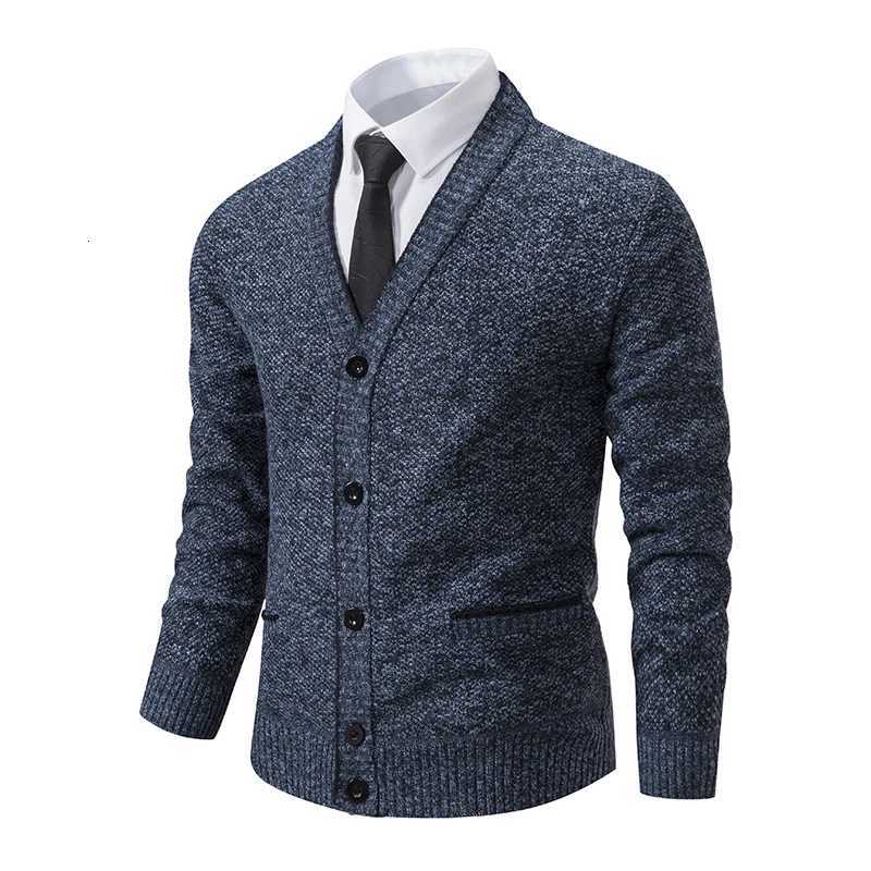 Mens knitted cardigan casual V-neck autumn and winter new sweater coat XJ250805