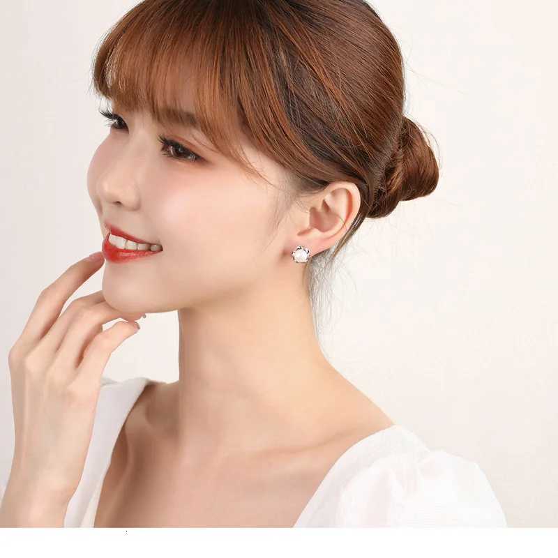 925 Sterling Silver Freshwater Cultured Pearl Button Ball Stud Earrings For Women As Best Gifts Jewelry Y250804