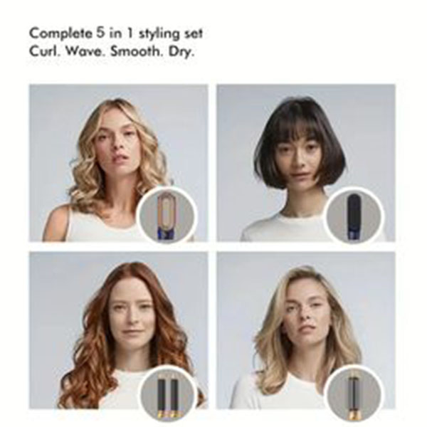 5 In 1 Hot Comb Set Professional Curg Iron Straightener Styg Tool Air Wrap Hair Dryer Household