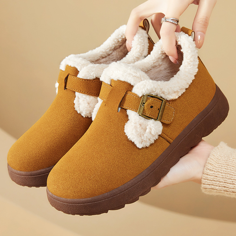 New Style Cold-Proof Warm Shoes Snow Low-Top Comfortable Short Fleece-Lined And Thickened Women's Soft-Soled Cotton Boots