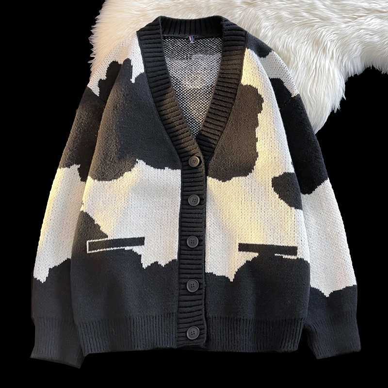 Open Front Button V Neck Long Sleeve Sweater Women Basic Shirt Men Warm Soft Coat Autumn Winter Tops Casual Knit Jacket Cardigan XJ250805