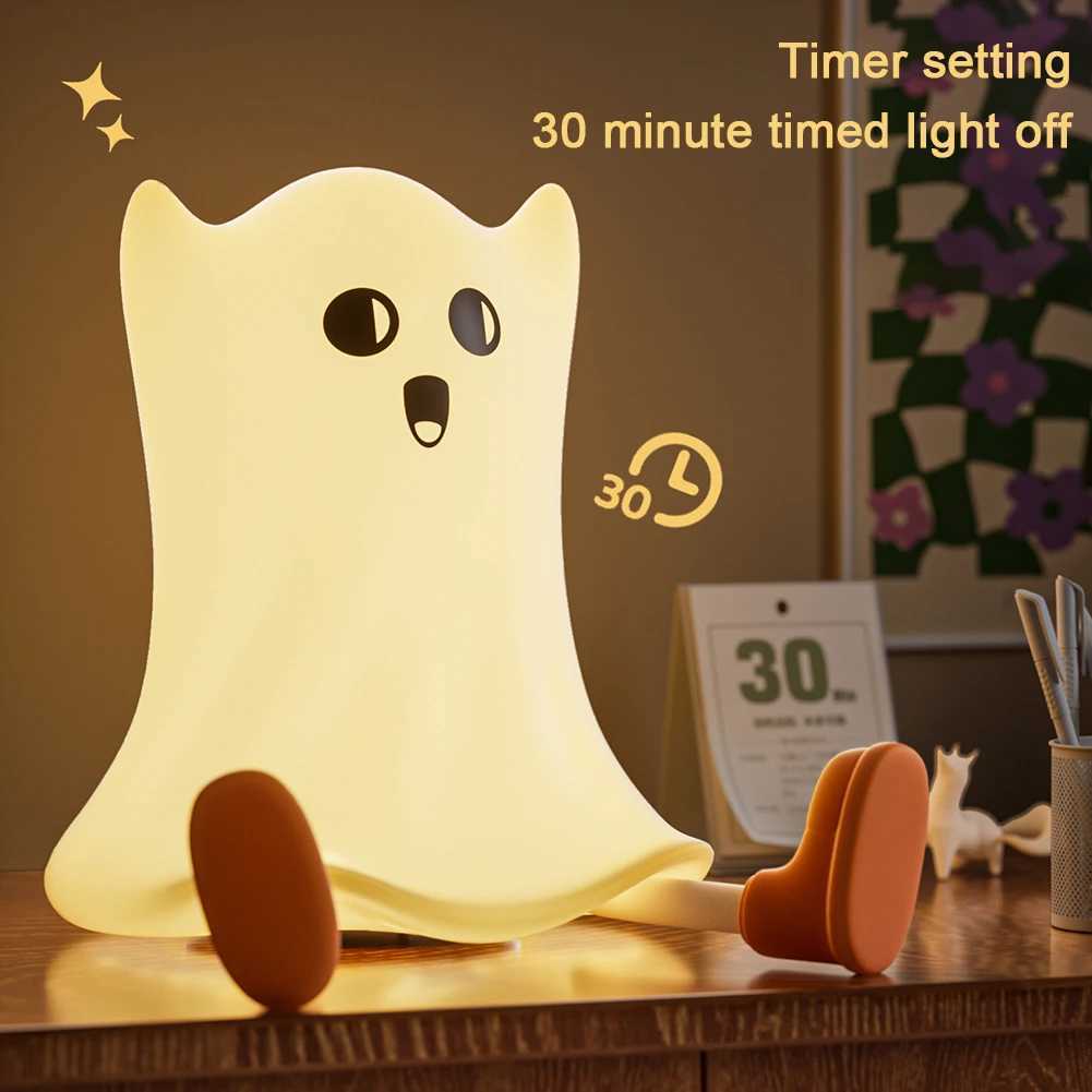 500mAh Battery Touch Sensor Lamp Cartoon Pumpkin LED Night Light USB Rechargeable Dimmable Silicone LED Kawaii Lamp Touch SwitchXJ250804