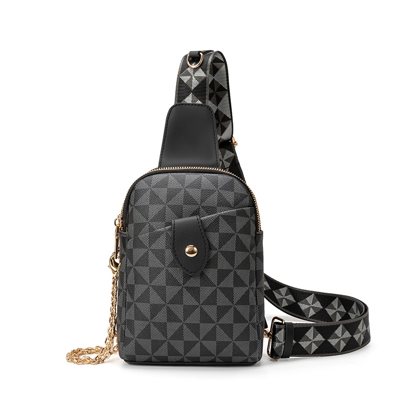 Free shipping trendy brand high-end crossbody bag, fashionable chest bag, versatile single-shoulder backpack for both men and women, printed cycling b