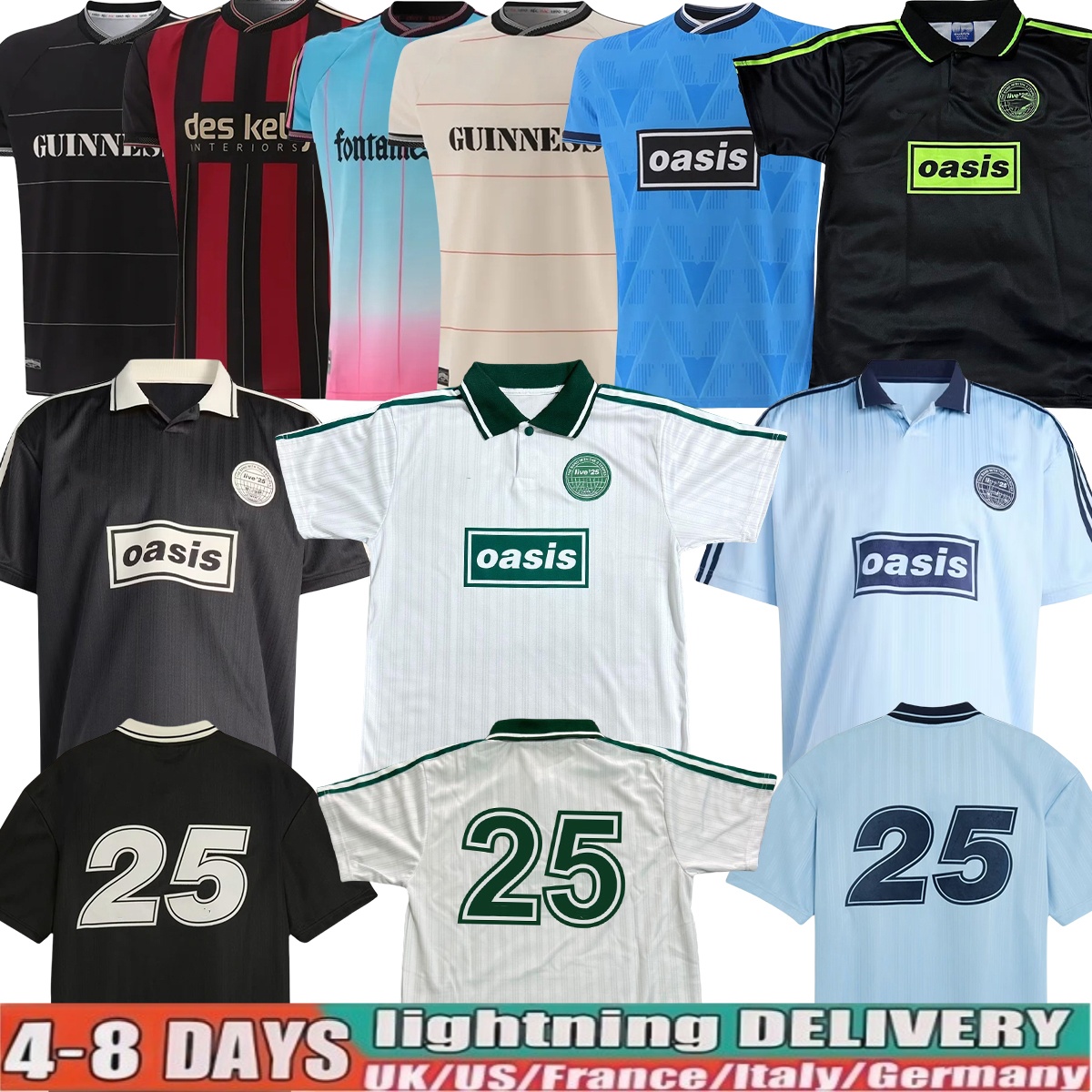 25 26 Bohemians Oasis Tour Live 2025 135th Anniversary Football Jersey 2025 2026 Camisetas HOME AWAY THIRD GOALKEEPER Fontaines Dc BLACK GUINNESS TOUR JACQUARD88