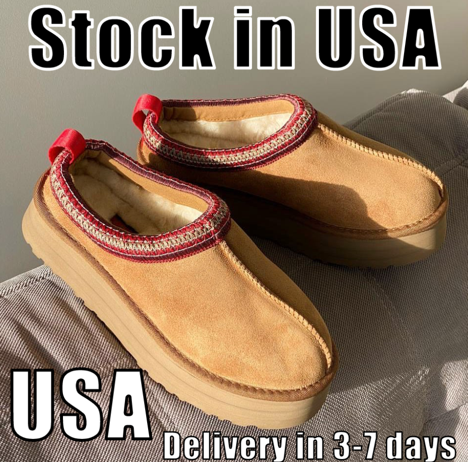 Women Tasman Slippers Tropical Pink Designer slides Tazz snow Winter Sheepskin womens boots Ladies Platform Fur Boot Classic Ultra Mini Suede Wool Ankle Booties